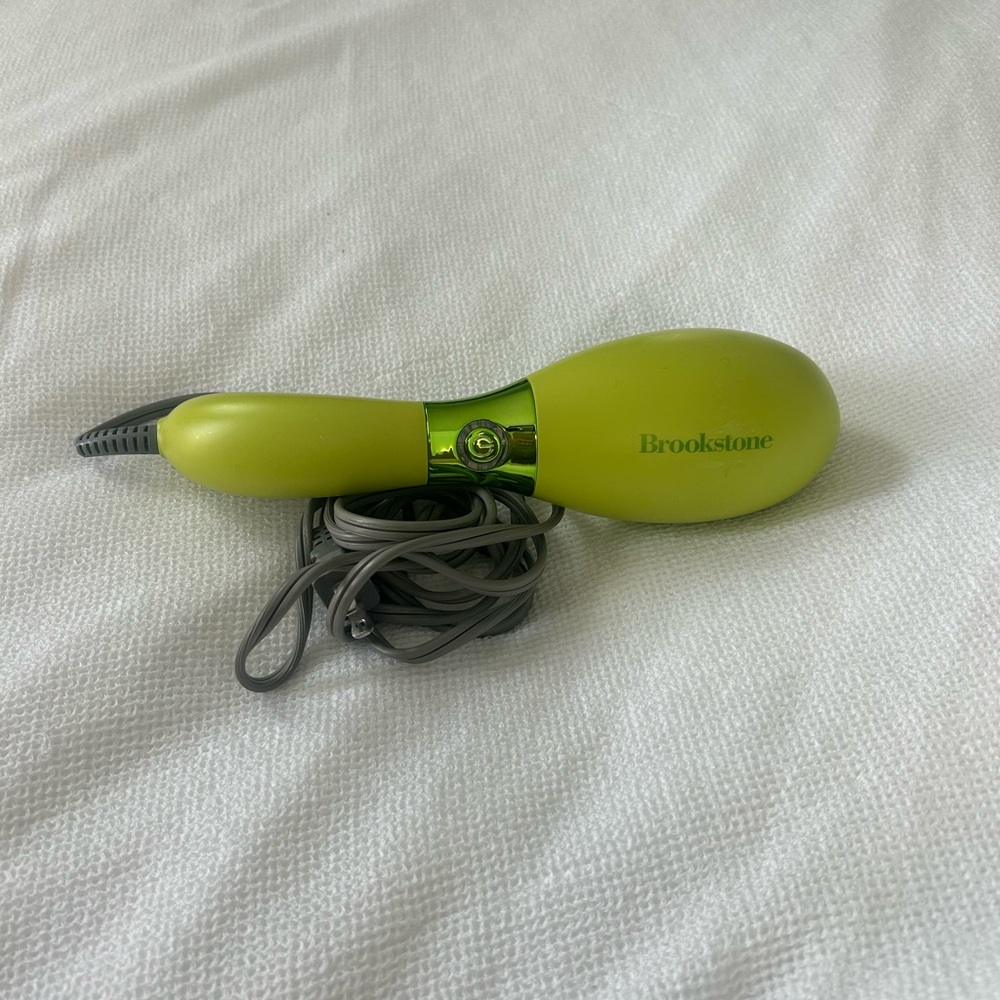 Brookstone Neon Green Corded Handheld Massager
